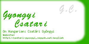 gyongyi csatari business card